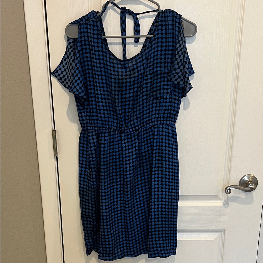 Audrey Navy Checkered Mini Dress